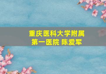 重庆医科大学附属第一医院 陈爱军